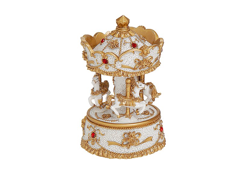Musicbox carrousel poly 8x14cm