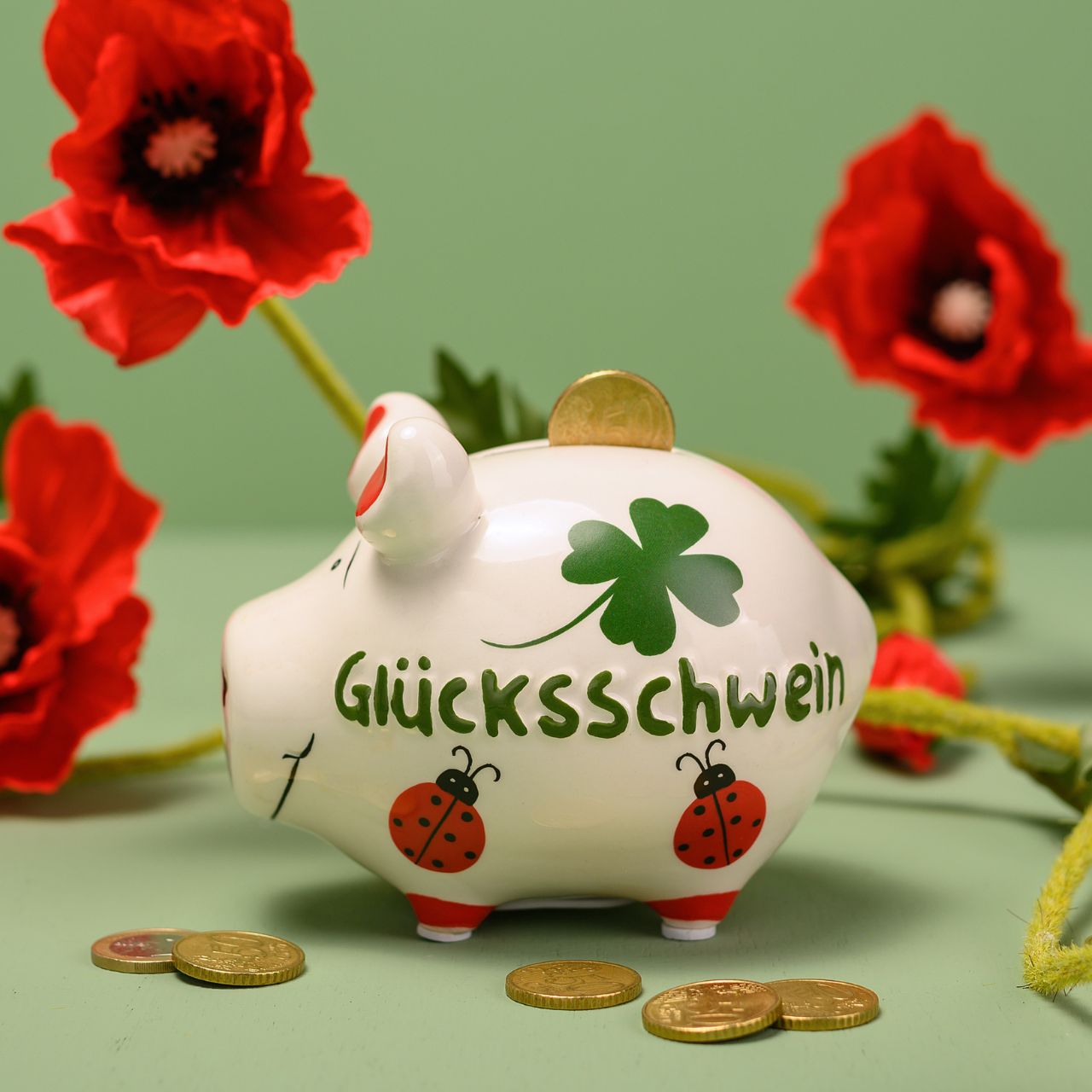 Piggy bank kcg small piggy, glücksschwein, aus keramik (b/h/t) 12,5x9x9 cm