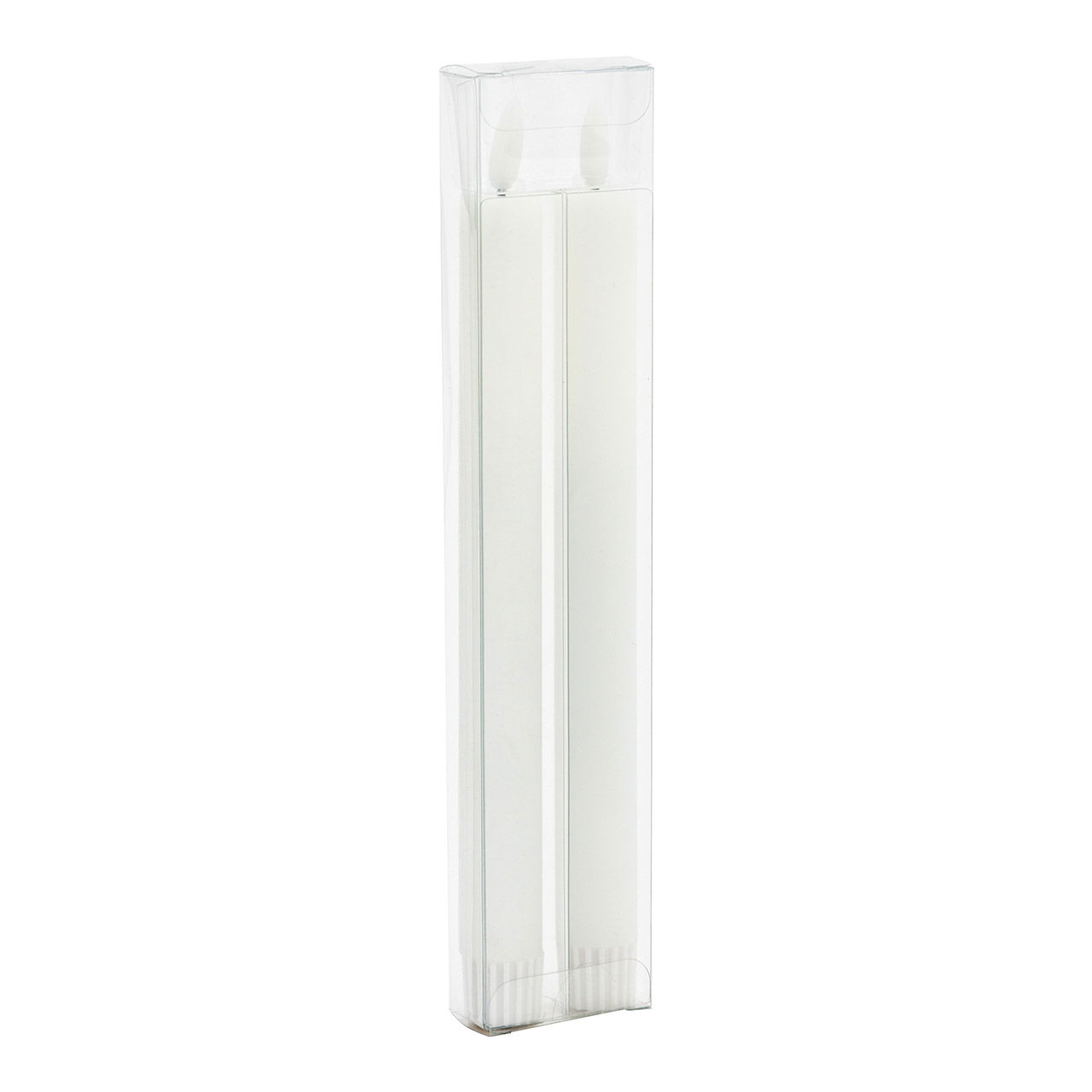 Juego de 2 velas LED, de cera blanca (A/A/A) 2x24x2cm funcionamiento con pilas 2xAA no incluidas Krug, Töpferei, Vase