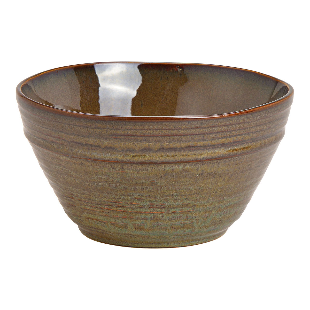 Ceramic bowl brown (w / h / d) 18x9x18cm 1250ml