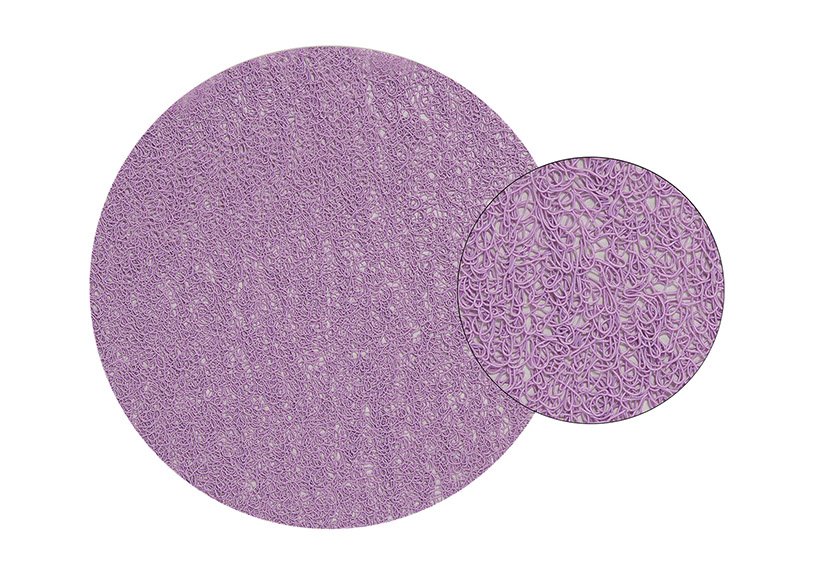 Mantel individual de plástico de color púrpura, 38 cm