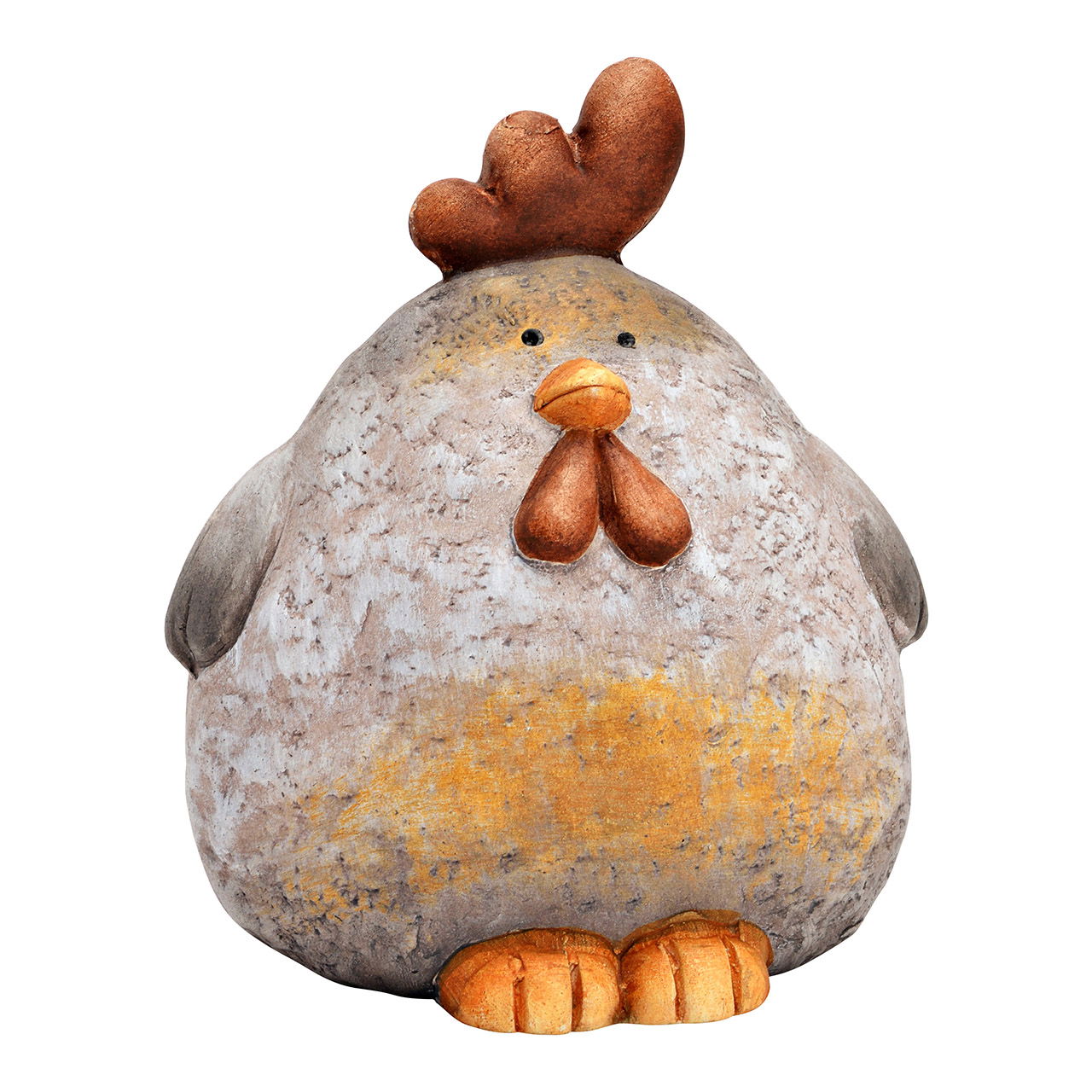 Poulet en argile, gris (L/H/P) 10x11x7cm Poulet en argile, gris (L/H/P) 10x11x7cm