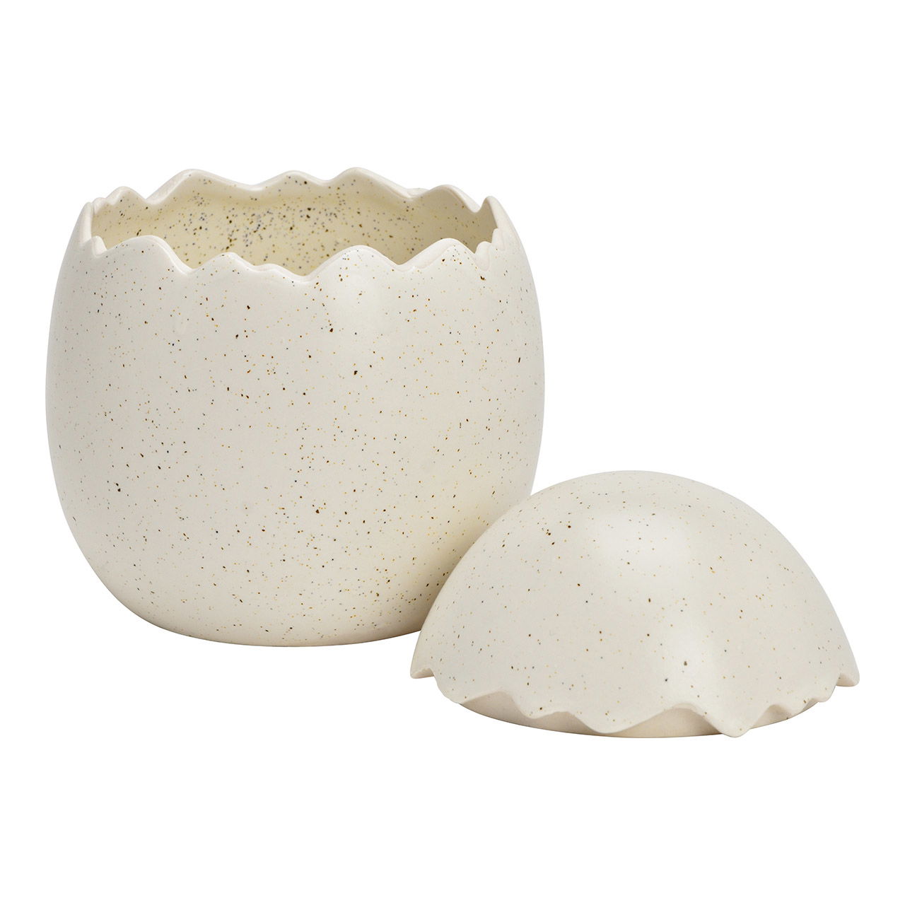 Porcelain egg box white (W/H/D) 11x13x11cm