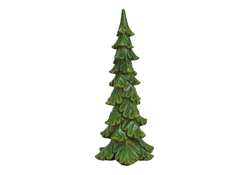 Groen poly dennenboompje (w/h/d) 15x37x14cm