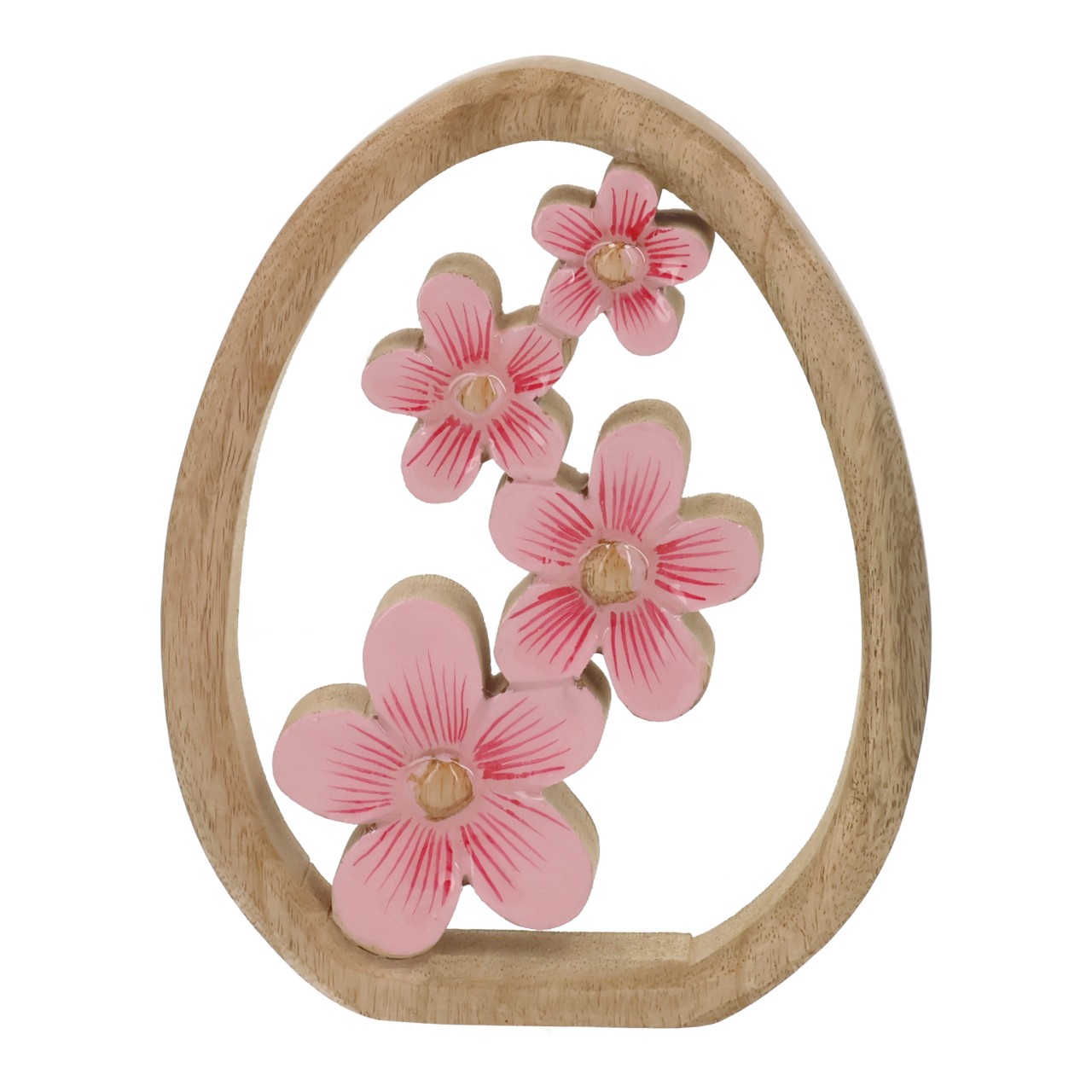 Holzrahmen, Blumenmotiv, Rosenholz, Pink Blumen, Deko-Rahmen