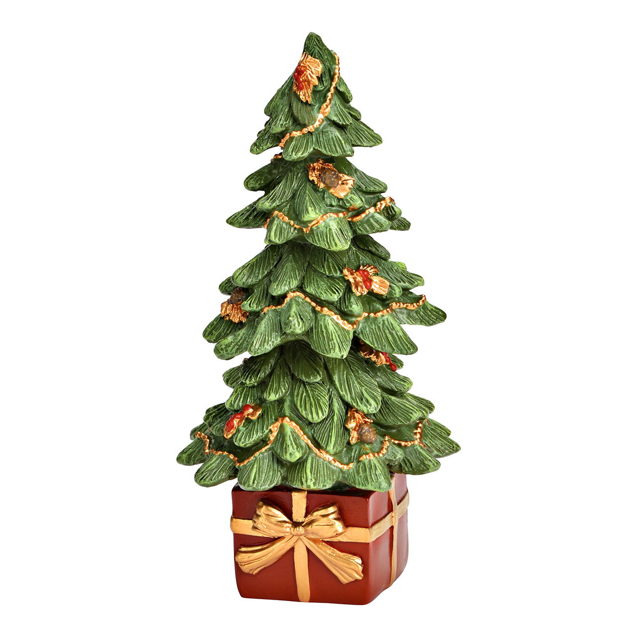 Árbol de Navidad de poliéster, verde/rojo240 (ancho/alto/largo) 8x17x8cm