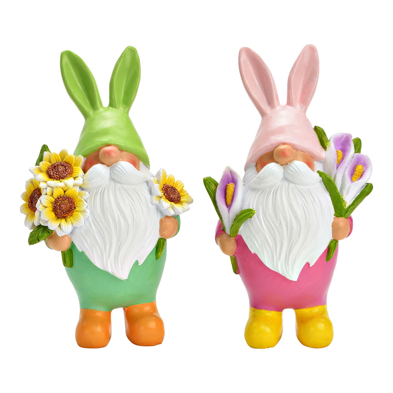 Lutin en poly, 2x, rose/vert (L/H/P) 9x16x5cm Figur, Spielzeug