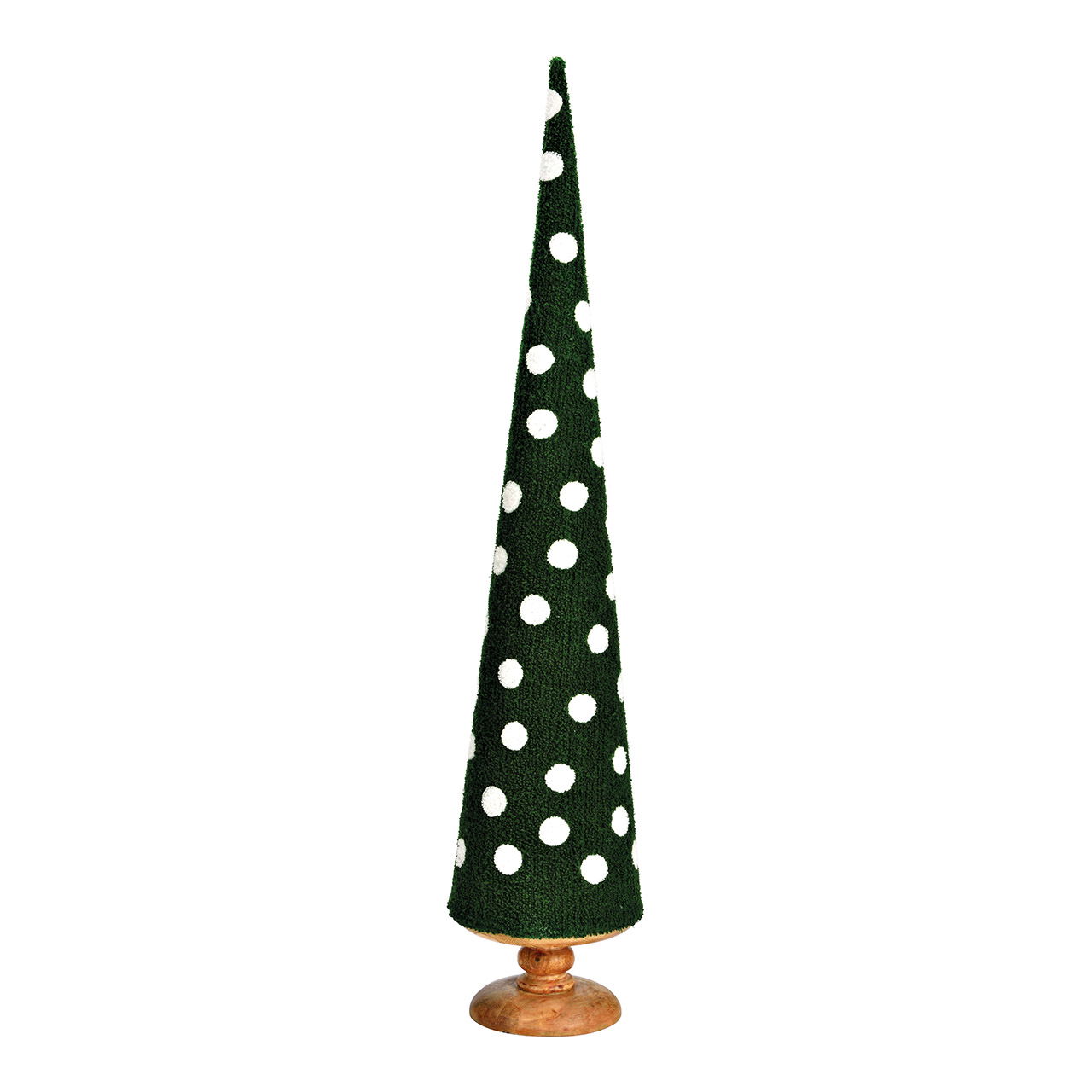 Piantana per albero di Natale in legno di mango, tessuto verde scuro (L/H/D) 16x78x16cm