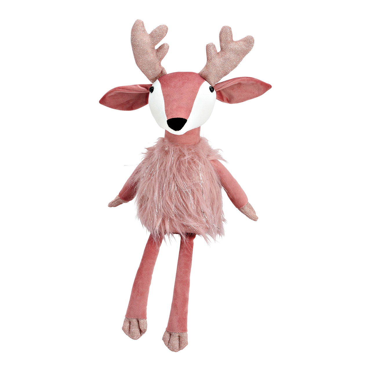 Tabouret de bord Bambi en textile rose/rose (L/H/P) 22x50x15cm