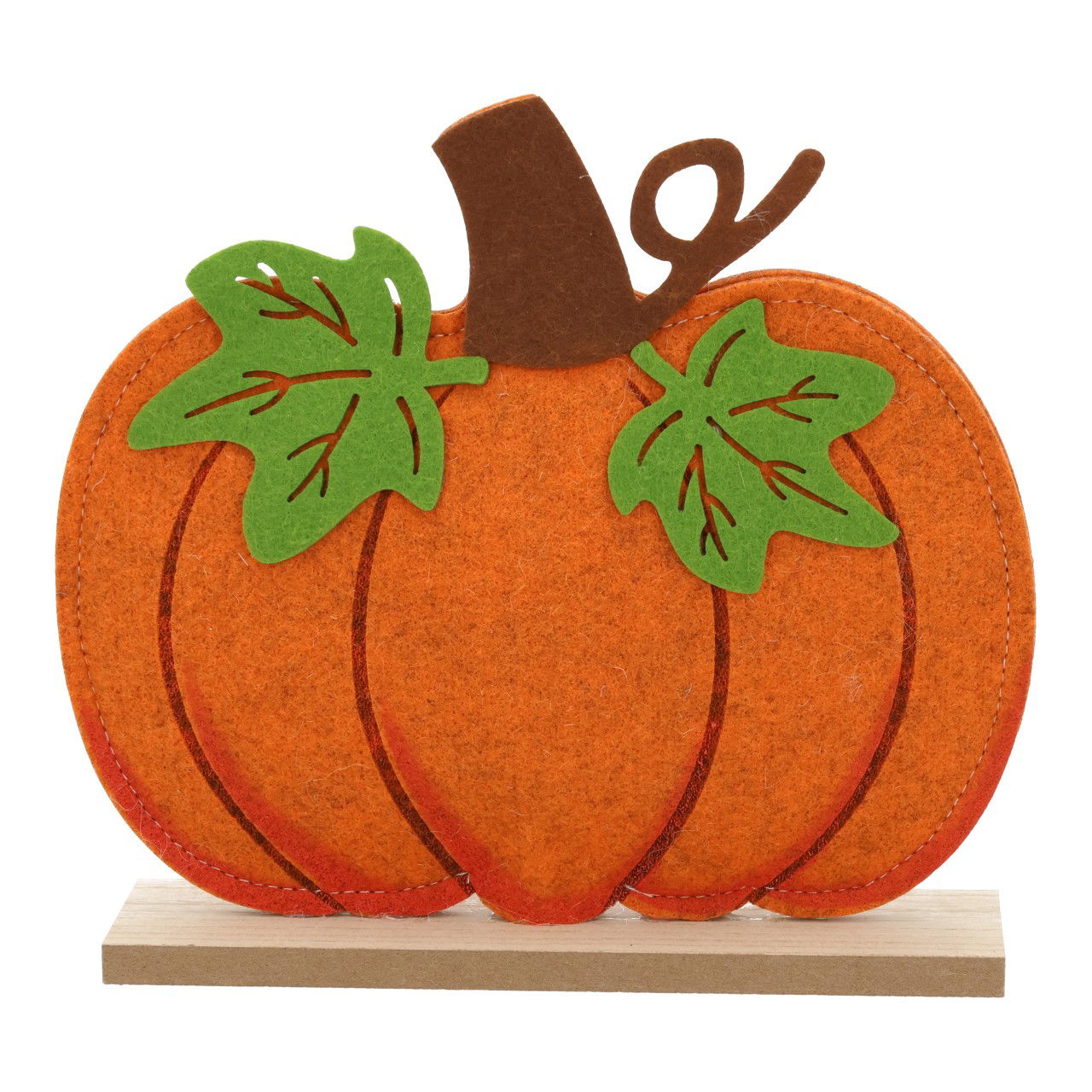 Kürbis Aufsteller aus Filz/Holz Orange (B/H/T) 21x19x5cm Essen, Pflanze, Produzieren, Kürbis, Gemüse