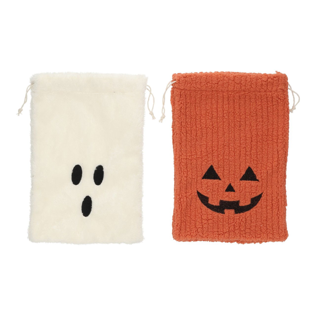 Ghost/pumpkin bag made of orange textile, 2 assorted (W/H/D) 18x28x1cm Zubehor, Tasche, Handtasche