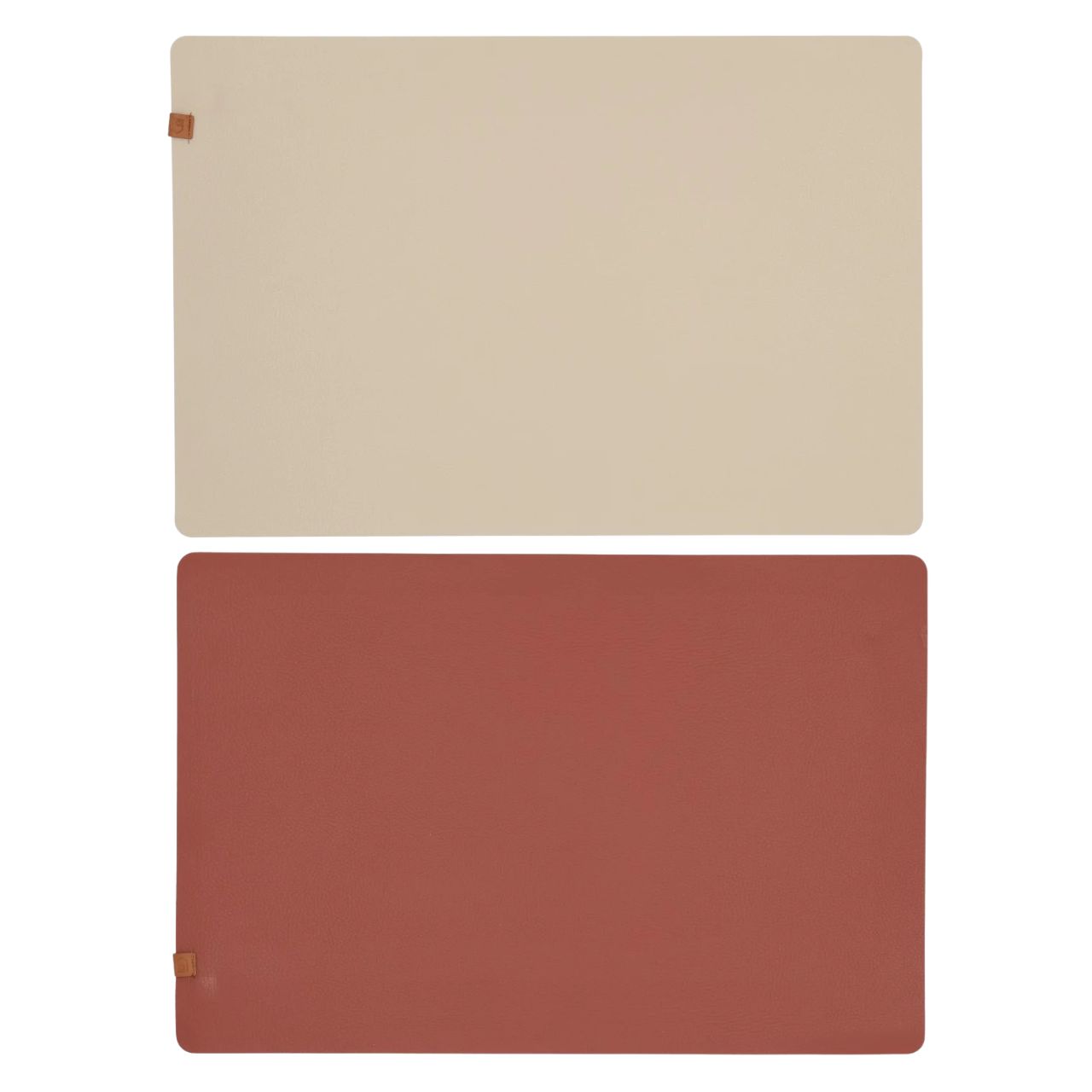 Podložka pod talír z polyesteru, ružová (Š/V/H) 30 × 0,1 × 30 cm Tischsets, rechteckig, beige, terrakotta, abgerundete Ecken