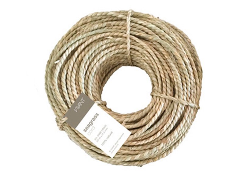 Packing Band SEAGRASS hank 50m x ± 3mm, Beige/Natural, 100% Seagrass, 0988.H5003.72