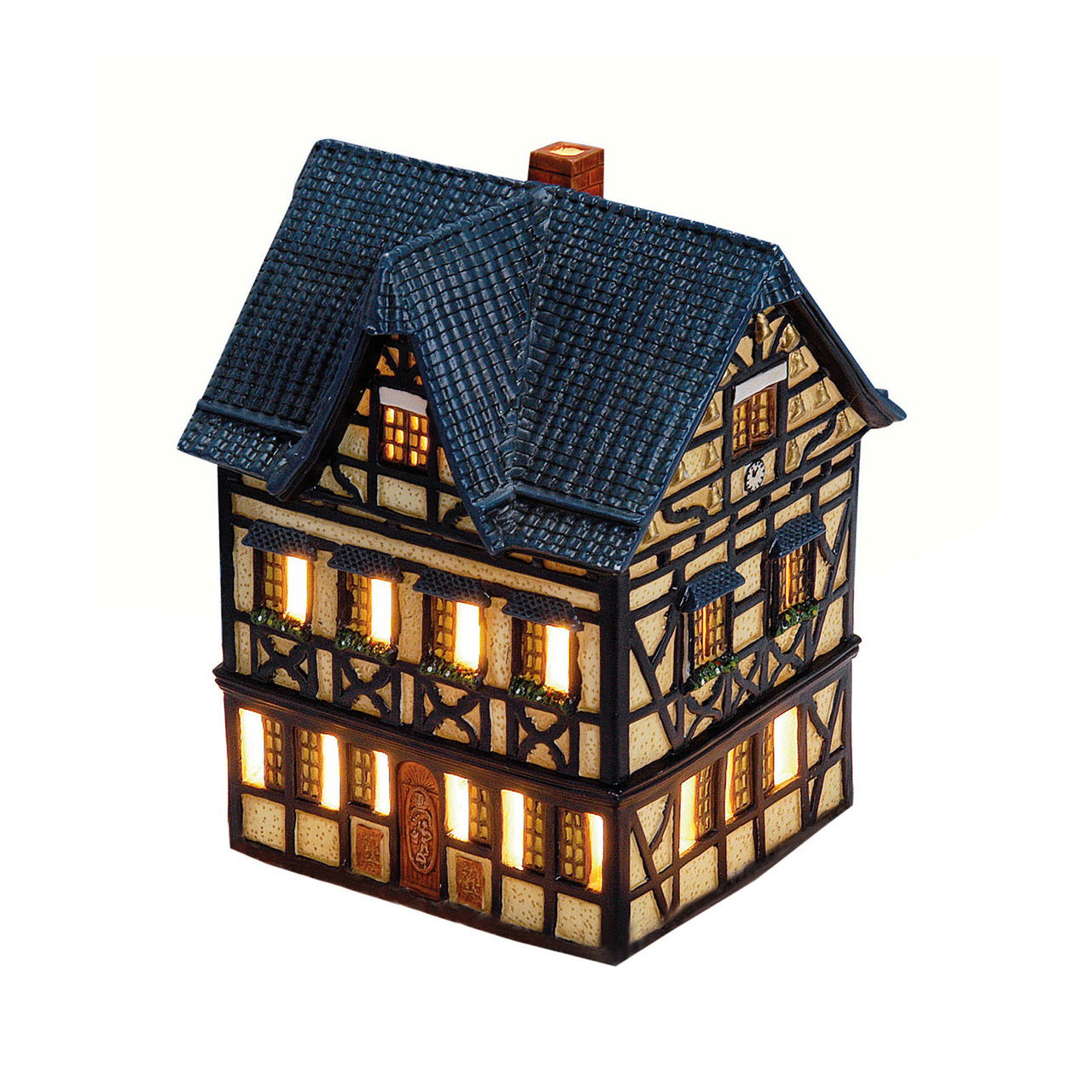 Lichte huis-klokjes-wijnhuis Ahrweiler, gemaakt van porselein, (B/H/D) 15x20x13 cm