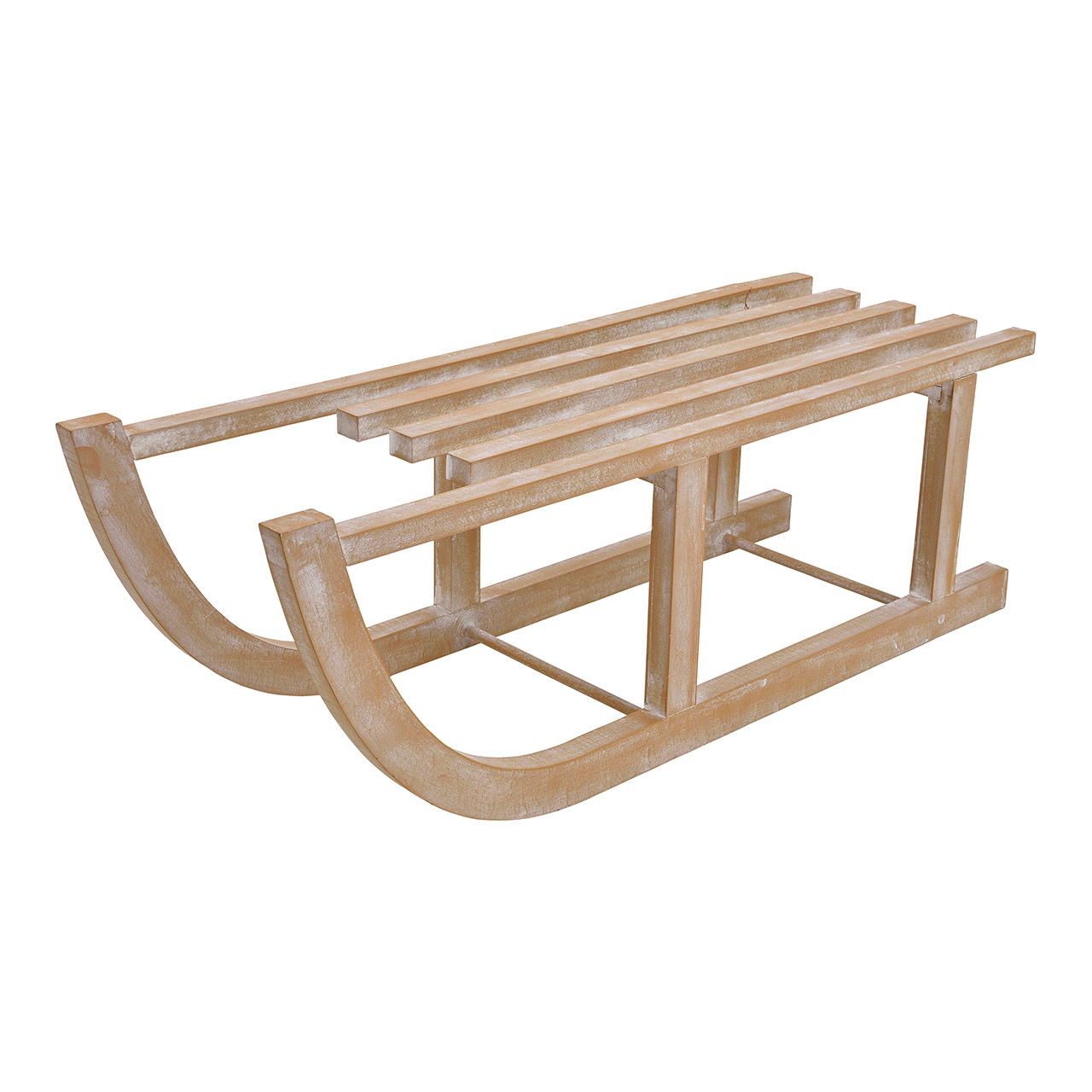 Natural wooden sledge (w / h / d) 60x20x21cm