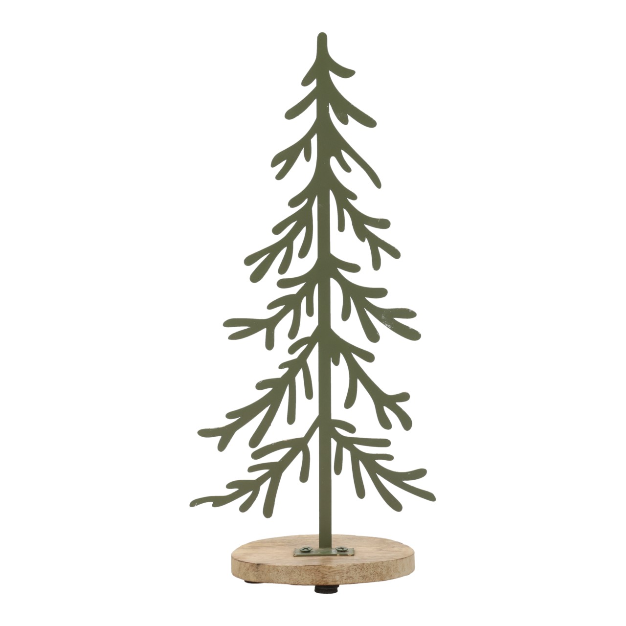 Tannebaum Aufsteller aus Metall Grün (B/H/T) 14x31x10cm Moebel