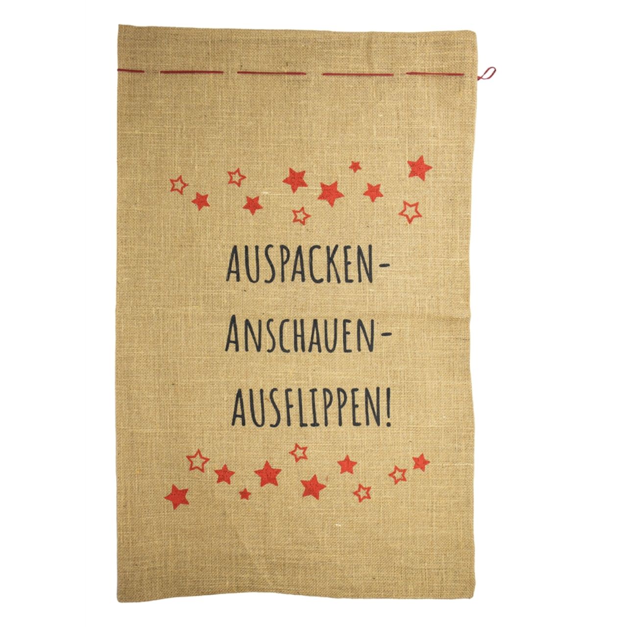 Jutebeutel, Sammeltasche, Stoffbeutel, Sterne, HangingSlogan