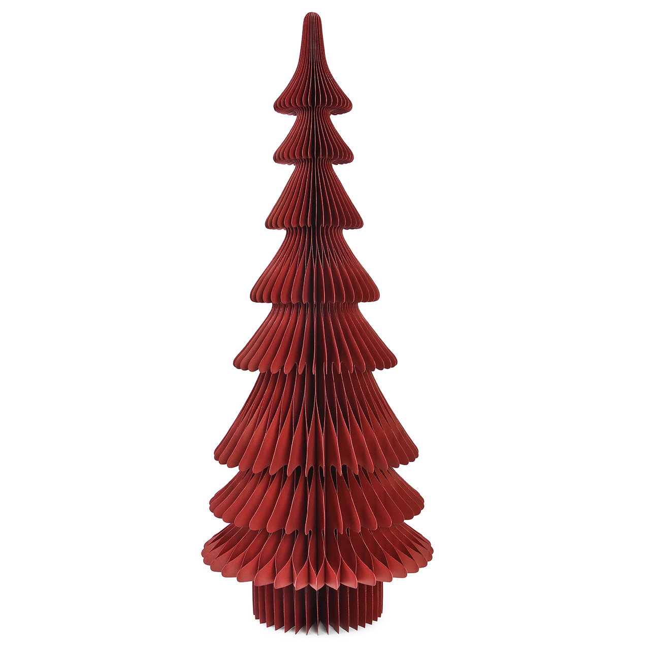 Honeycomb Tannenbaum aus Papier/Pappe Rot (B/H/T) 37x90x37cm Weihnachtsbaum, Papierbaum, Rot, Kunststoffpapier, Deko