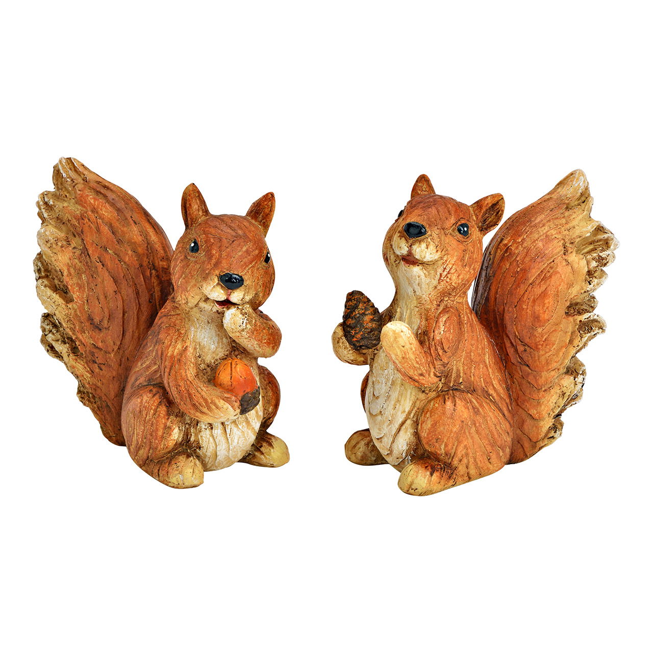 Figur Eichhörnchen aus Poly, 2-fach, Braun (B/H/T) 4x7x8cm Figur Eichhörnchen aus Poly, 2-fach, Braun (B/H/T) 4x7x8cm