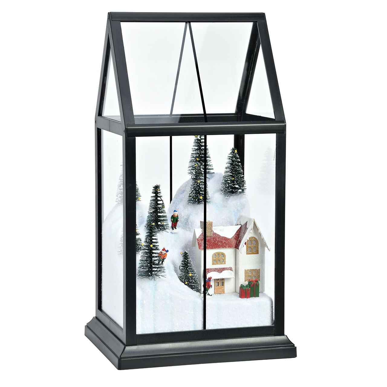 Villaggio invernale a LED in una casa di plastica colorata (L/H/D) 18x15x33cm Person