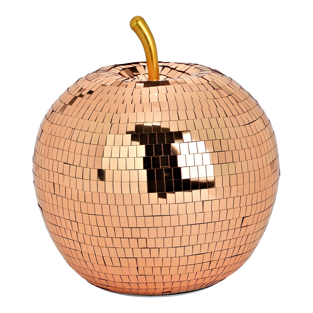 Pomme disco 20 LED avec minuterie 6/18 en verre, brun (L/H/P) 16x17x16cm Fonctionnement sur piles 3xAA non incluses