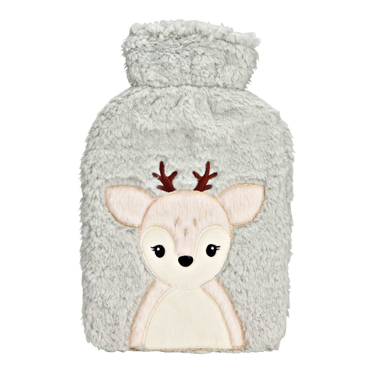Wärmflasche Rentier Plüschbezug 1,7L aus Kunststoff grau (B/H/T) 21x34x4cm Wärmflasche Rentier Plüschbezug 1,7L aus Kunststoff grau (B/H/T) 21x34x4cm