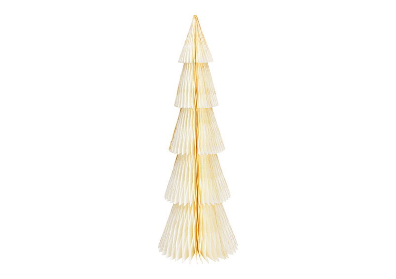 Stands fir tree Honeycomb with glitter paper / cardboard white (W/H/D) 20x60x20cm