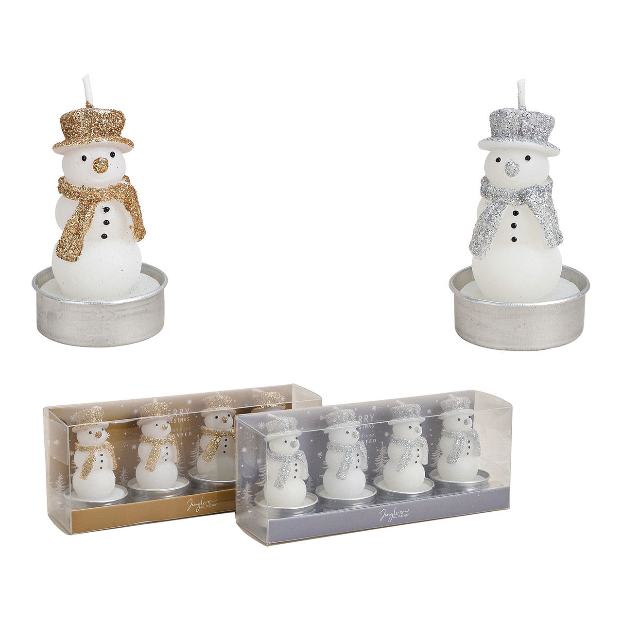 Set di tealight, pupazzo di neve 4x6x4cm, in cera bianca, set di 4, 2, (L/A/D) 18x7x5cm Set di tealight, pupazzo di neve 4x6x4cm, in cera bianca, set di 4, 2, (L/A/D) 18x7x5cm