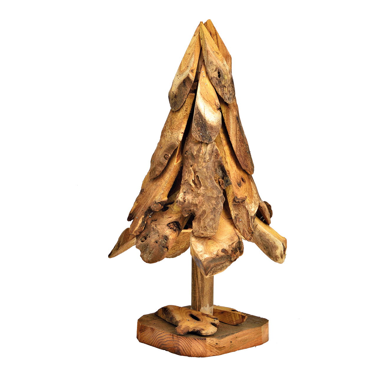 Albero di Natale in legno naturale (L/H/D) 22x44x22cm