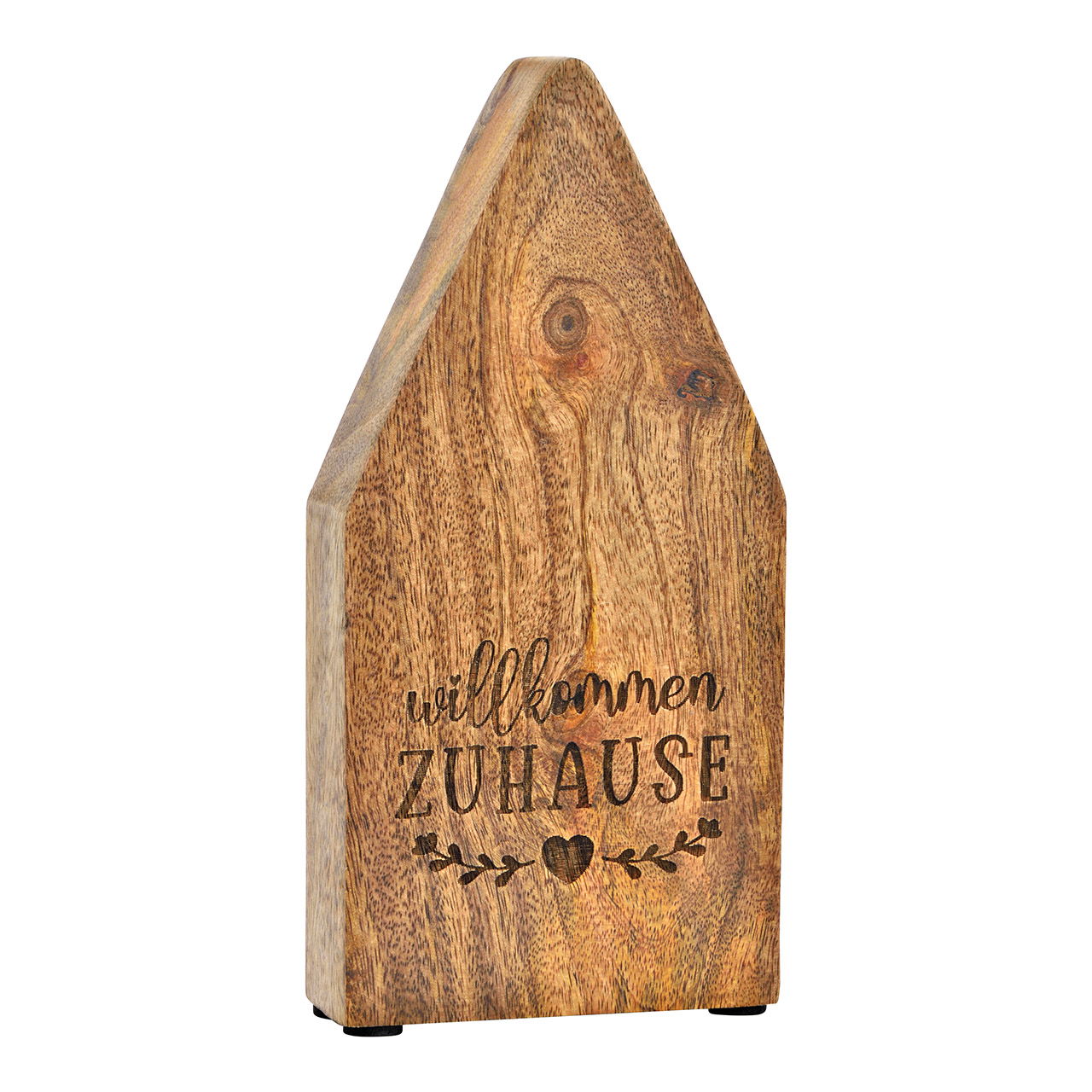 Supporto per casa, benvenuto a casa, in legno di mango naturale (L/H/D) 12x25x4cm Supporto per casa, benvenuto a casa, in legno di mango naturale (L/H/D) 12x25x4cm