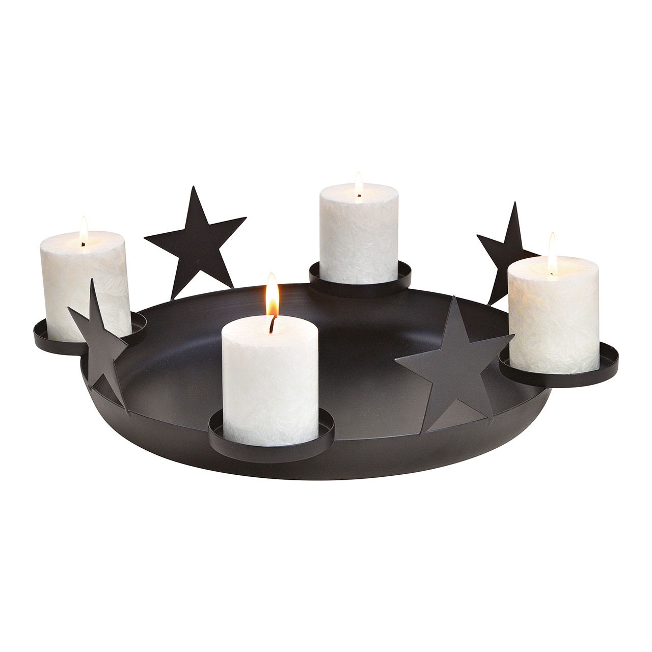 Decoración de Adviento de metal, decoración de estrellas, negro (A/A/A) 44x15x44cm