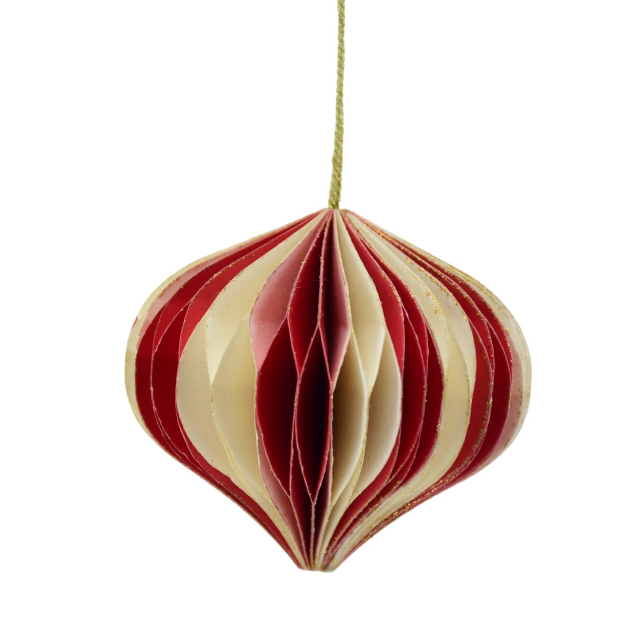 Honeycomb hanger made of paper/cardboard red, white 3-fold, (W/H/D) 6x6x6cm Honeycomb hanger made of paper/cardboard red, white 3-fold, (W/H/D) 6x6x6cm