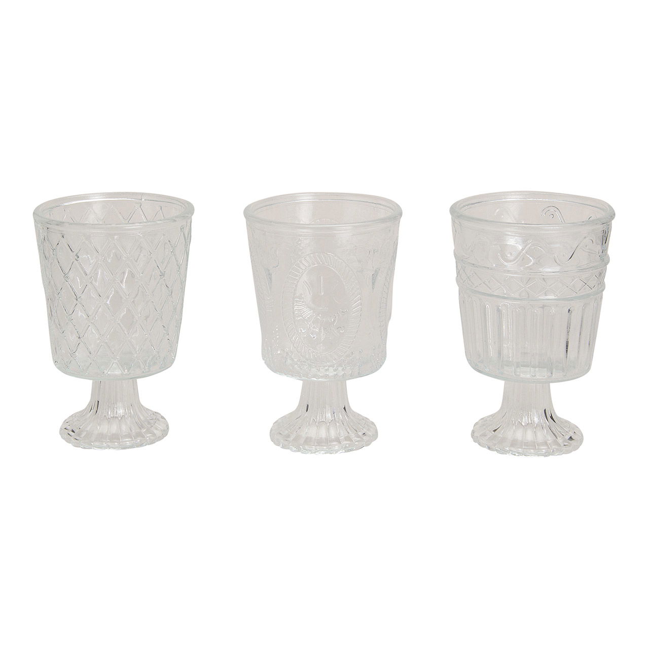 Windlicht aus Glas,3-fach sortiert, B17 x T12 cm Windlicht aus Glas,3-fach sortiert, B17 x T12 cm