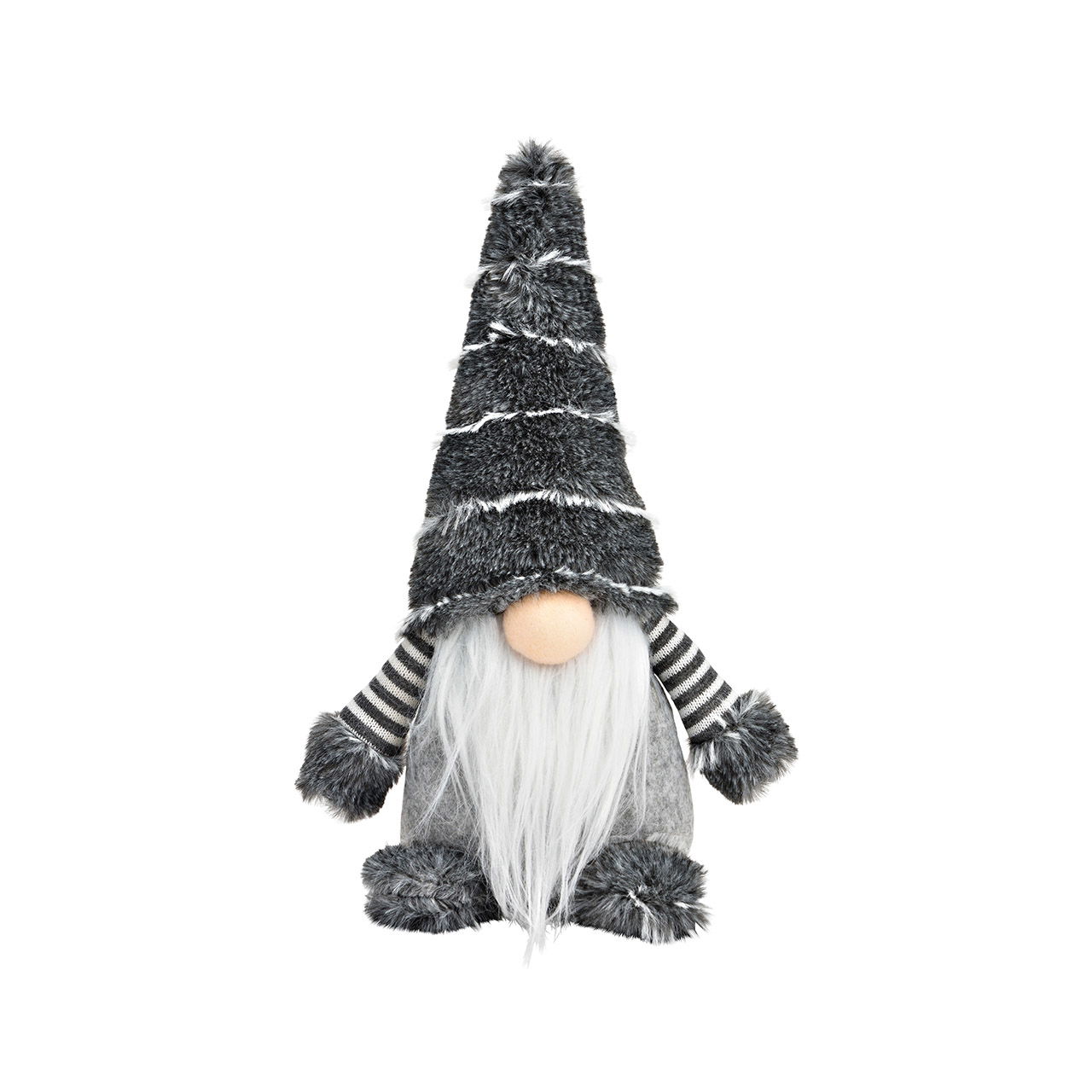 Gnome made of textile grey, white (W/H/D) 15x30x11cm