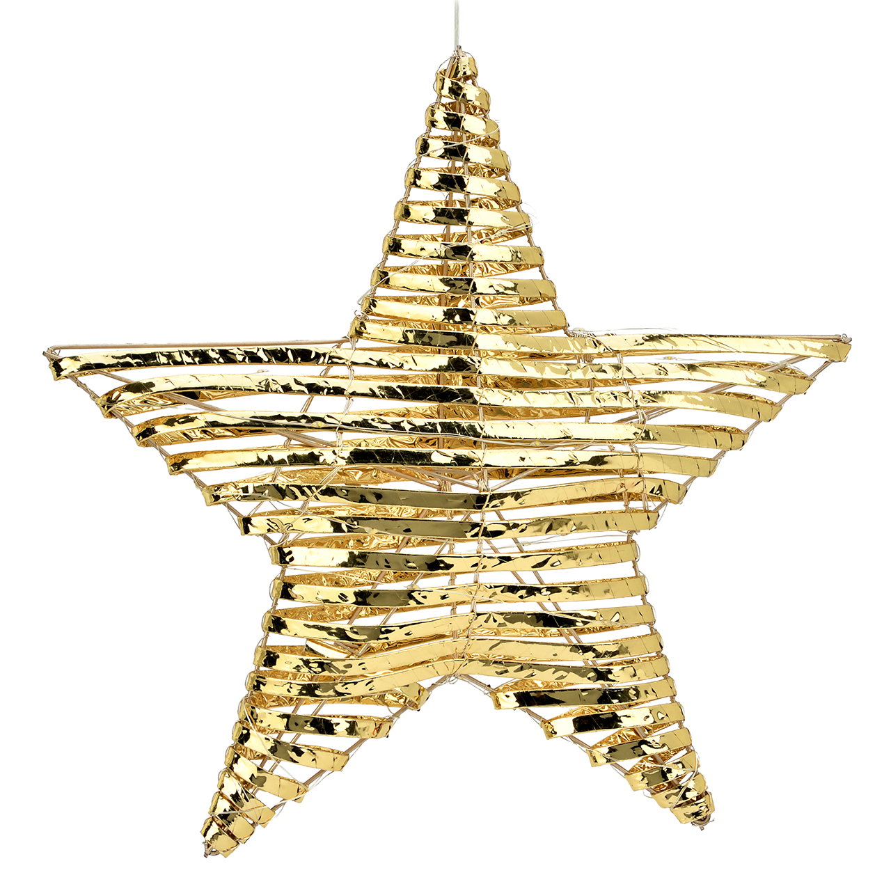 Leucht Stern 30er LED mit Timer 6/18H, warm weiß, IP20 indoor, exkl. 3xAA aus Kunststoff gold (B/H) 30x30cm Symbol, Sternsymbol