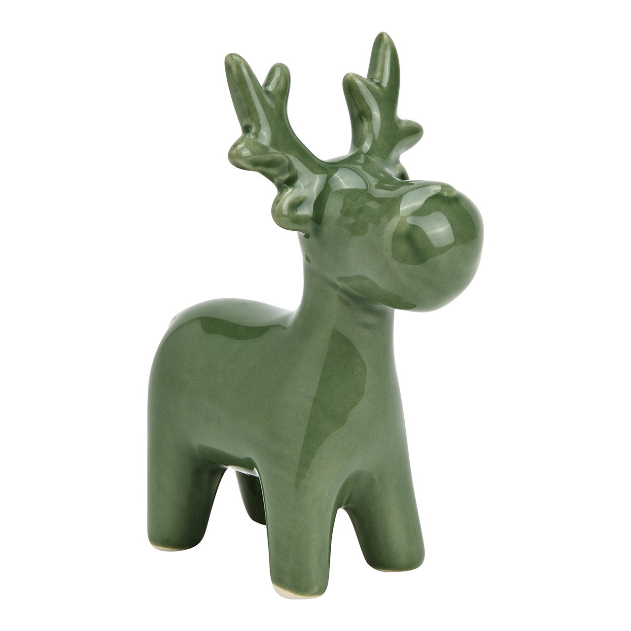 Ceramic moose, green (W/H/D) 5x11x8cm
