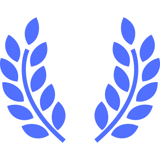 lorbeer, Lorbeerkranz, blau, Illustration, Symbol