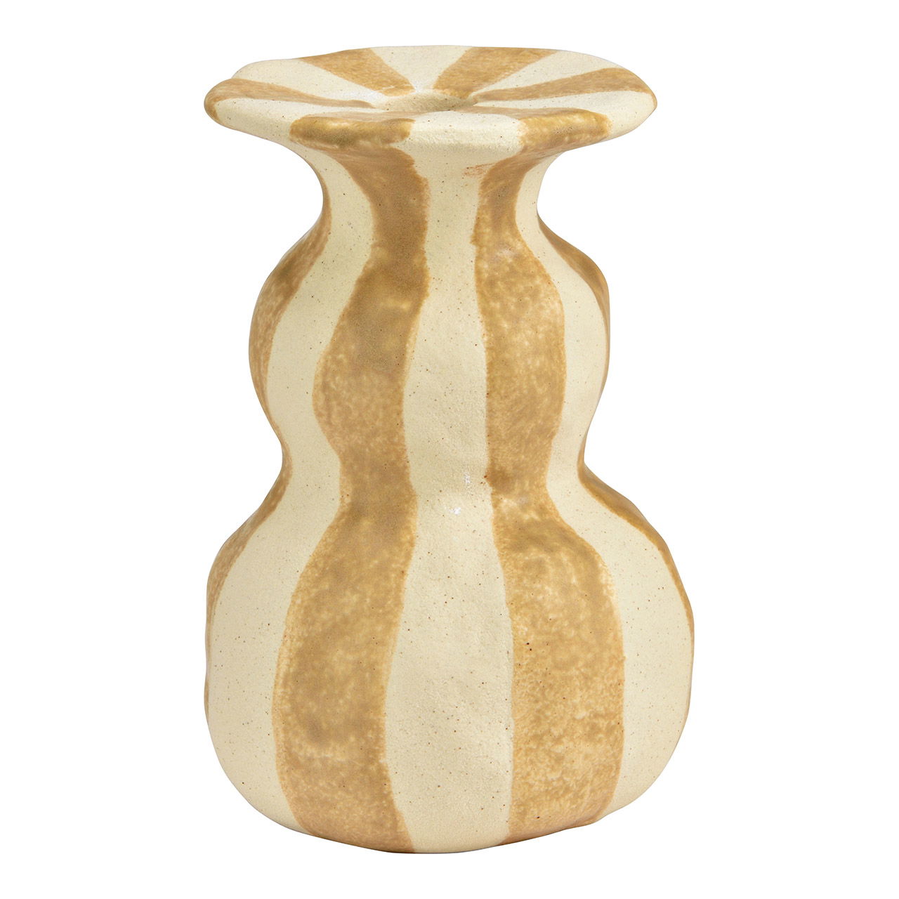 Portacandele in ceramica, beige (L/H/D) 10x16x10cm Krug, Töpferei, Vase, Pilz, Pflanze