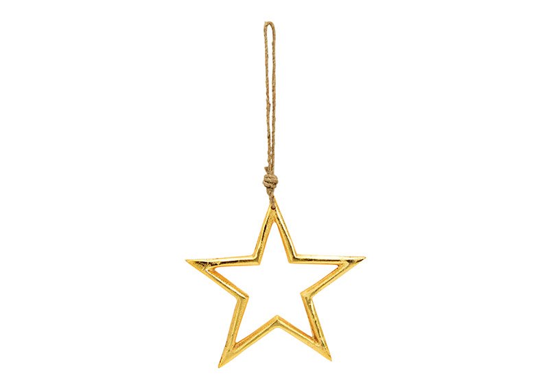 Weihnachtshänger Stern aus Metall, Gold (B/H) 19x19cm