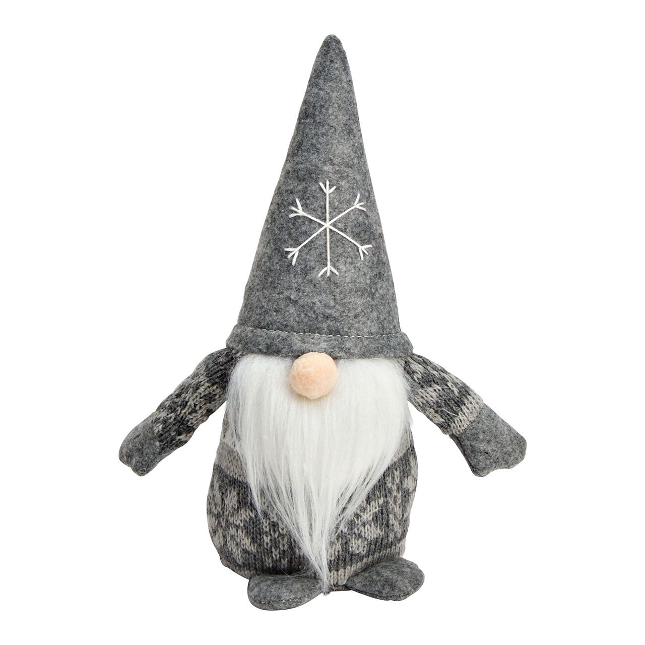 Wichtel aus Textil Grau (B/H/T) 12x20x9cm