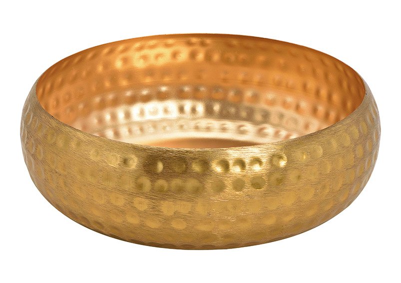 Ciotola decorativa in metallo oro (L/H/D) 24x8x24cm