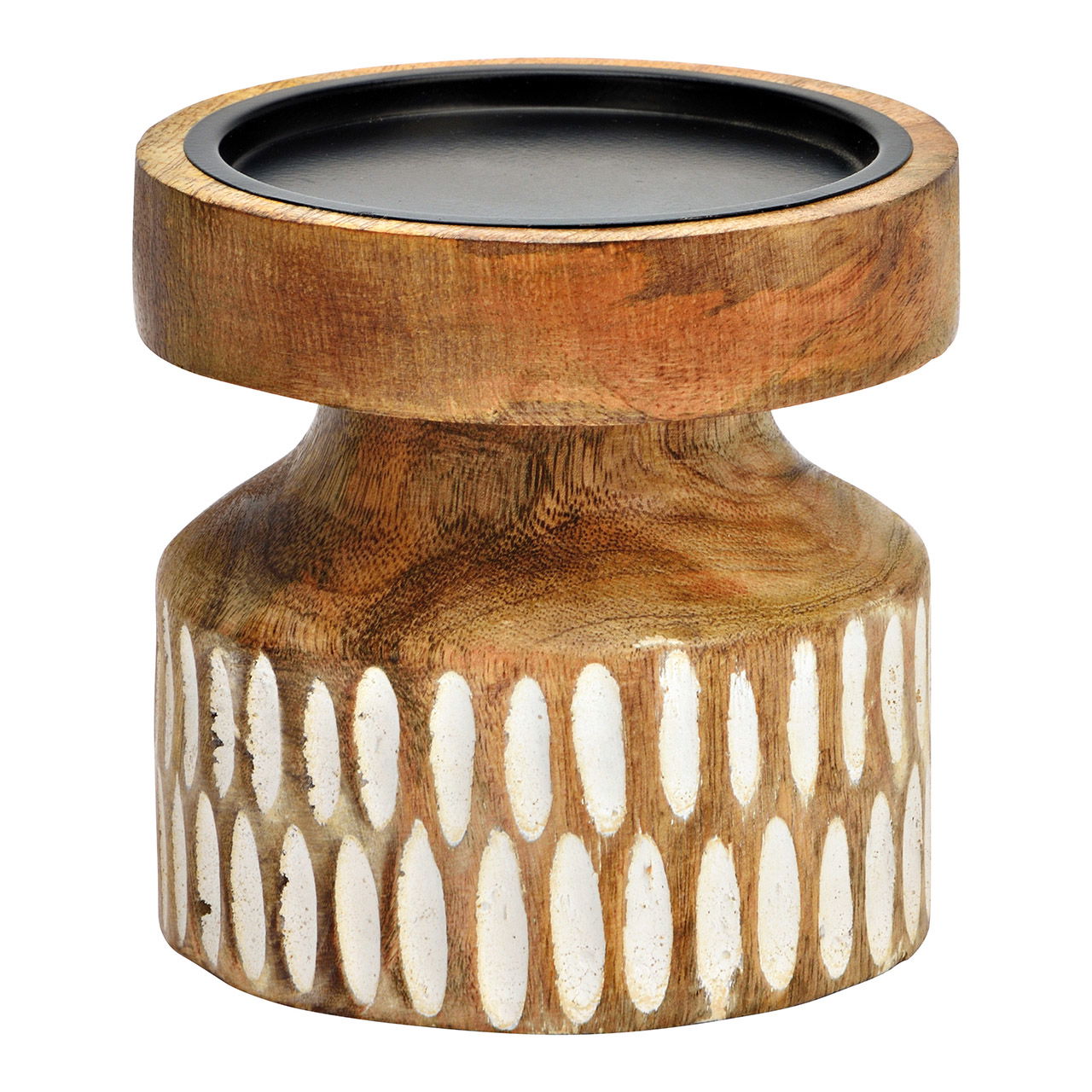 Candle holder made of natural mango wood (W/H/D) 10x10x10cm Candle holder made of natural mango wood (W/H/D) 10x10x10cm