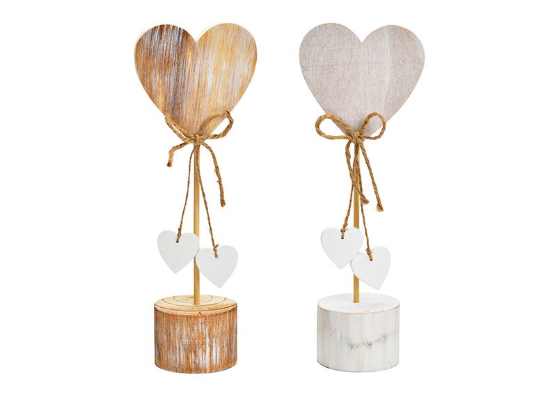 Stand heart of wood white (W/H/D) 10x28x6cm
