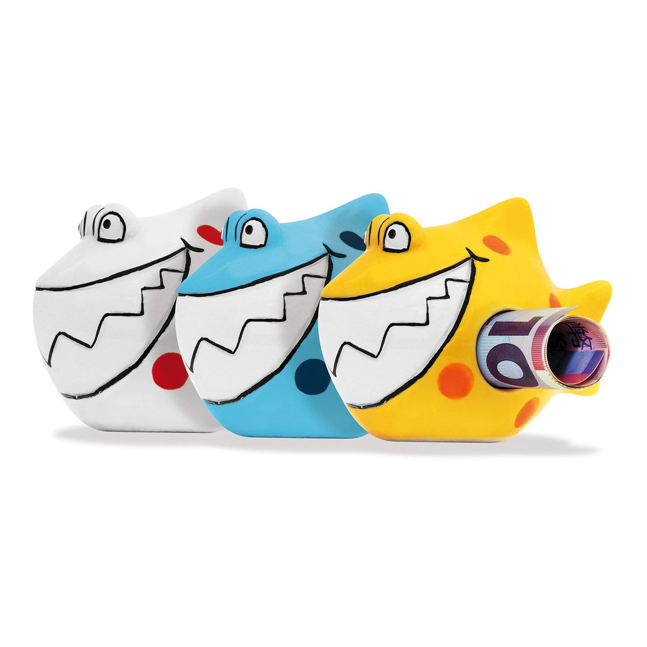 Imán KCG money shark, mini billete limpio de cerámica de colores de 3 pliegues, (A/A/P) 4x3x4cm Imán KCG money shark, mini billete limpio de cerámica de colores de 3 pliegues, (A/A/P) 4x3x4cm