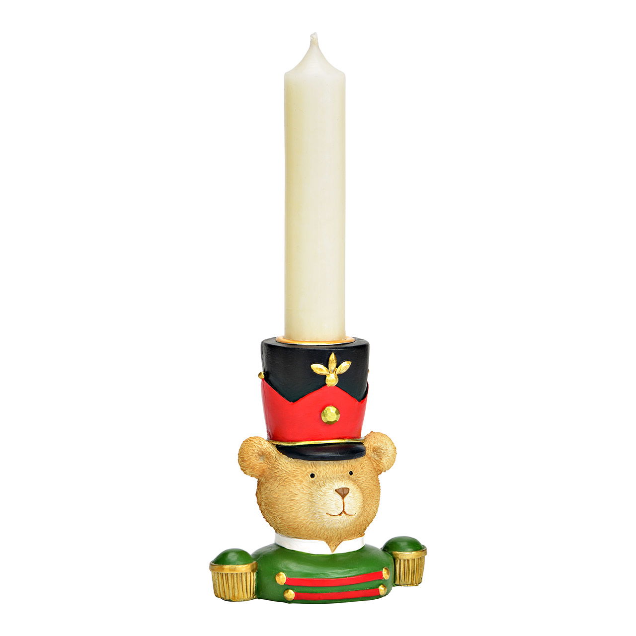 Bougeoir Ours soldat Décor en poly, Coloré (L/H/P) 8x9x4cm Bougeoir Ours soldat Décor en poly, Coloré (L/H/P) 8x9x4cm