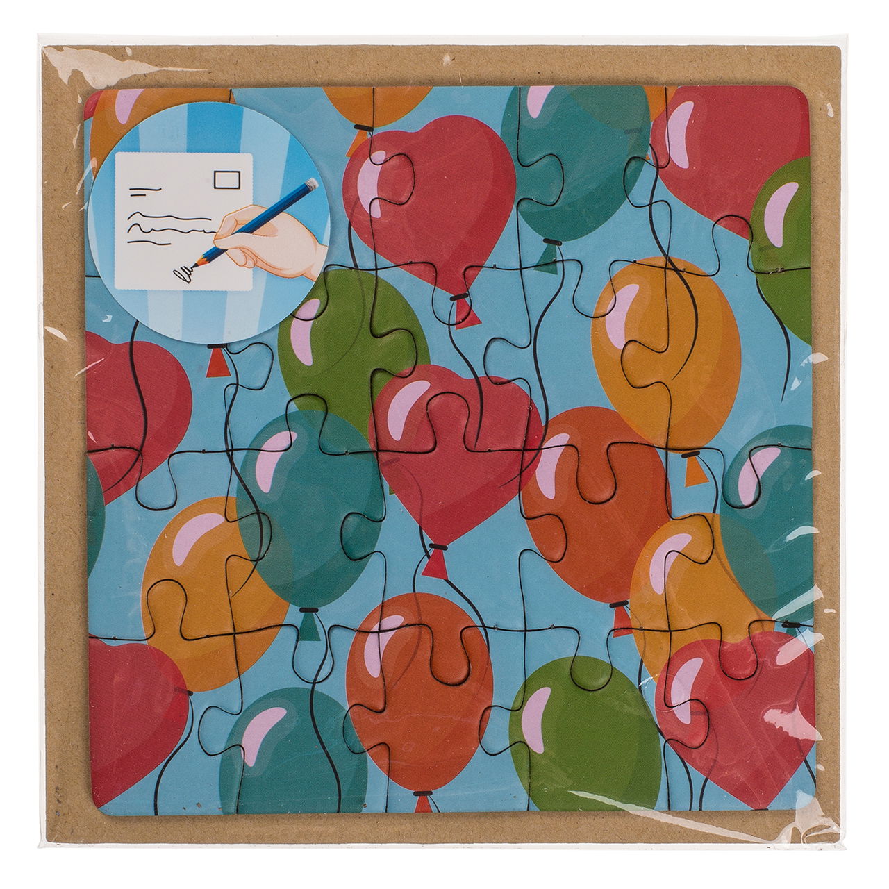 Biglietto regalo quadrato, puzzle, compleanno, (20 pezzi) con busta in busta, 4 pieghe, 24 pezzi in esposizione Spiel, Puzzlespiel, Gesicht, Kopf, Person