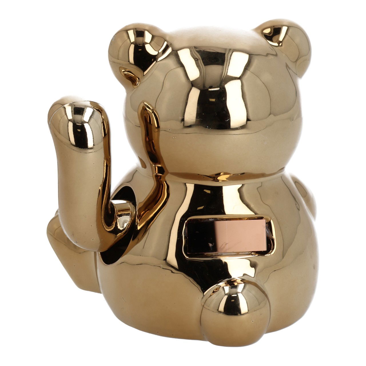 Bär Winkearm Solar aus Keramik Gold (B/H/T) 13x13x13cm Sinken, Waschbeckenhahn, Bronze