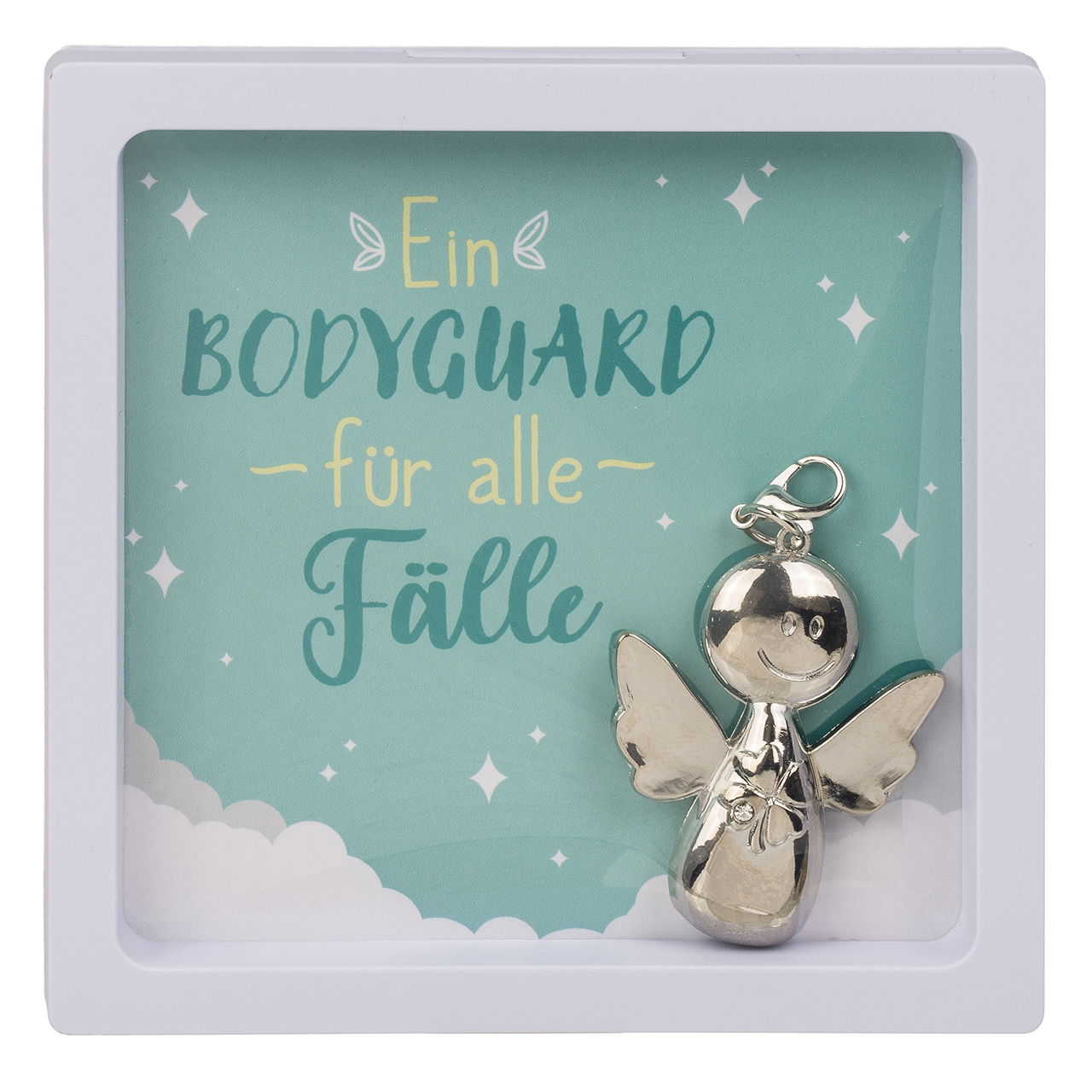Schlüsselanhänger  Engel aus Metall, 6-fach, Bunt (B/H/T) 3x4x1cm in Kunststoff Box Zubehor, Ohrring, Schmuck