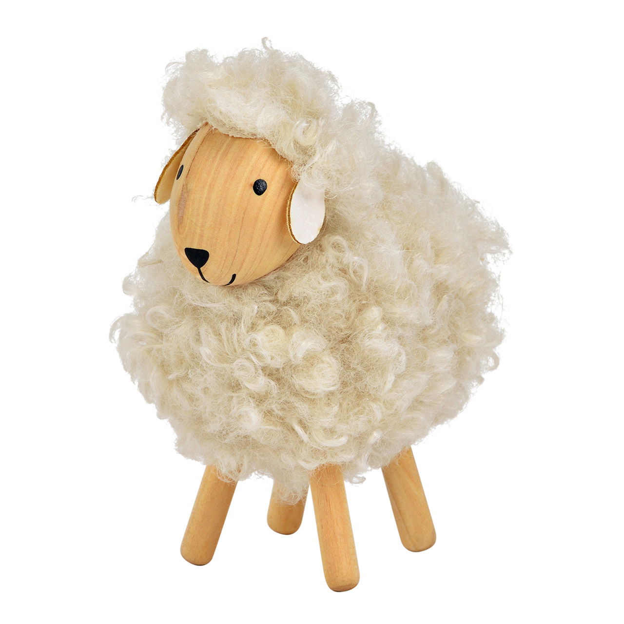 Schaap van hout/textiel, grijs (B/H/D) 10x12x7cm Schaap van hout/textiel, grijs (B/H/D) 10x12x7cm