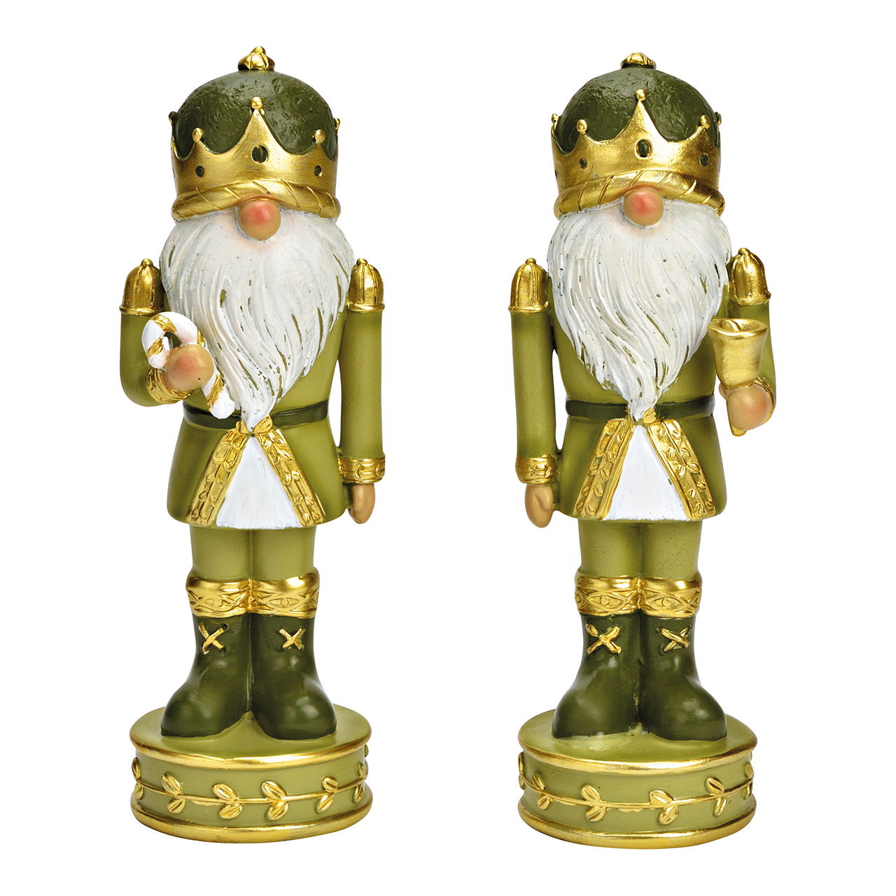 Casse-noix avec cloche, canne à sucre en poly vert 2 fois, (L/H/P) 6x21x6cm Casse-noix avec cloche, canne à sucre en poly vert 2 fois, (L/H/P) 6x21x6cm